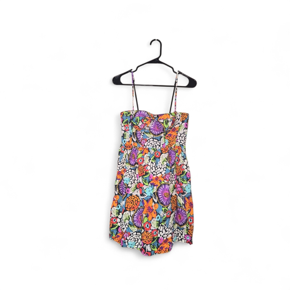 Moda Colorful Floral Midi Dress